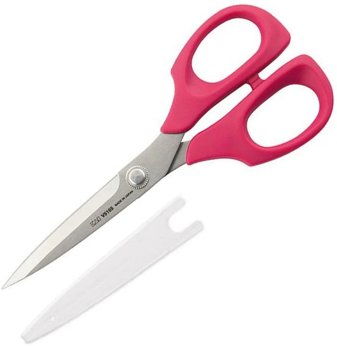 KAI V5165: 6 1/2-inch Sewing Scissors Very Berry with Blade Cap