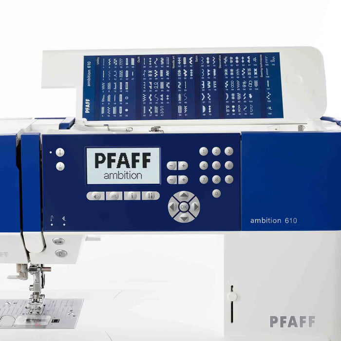 PFAFF ambition 610 sewing machine on a white background
