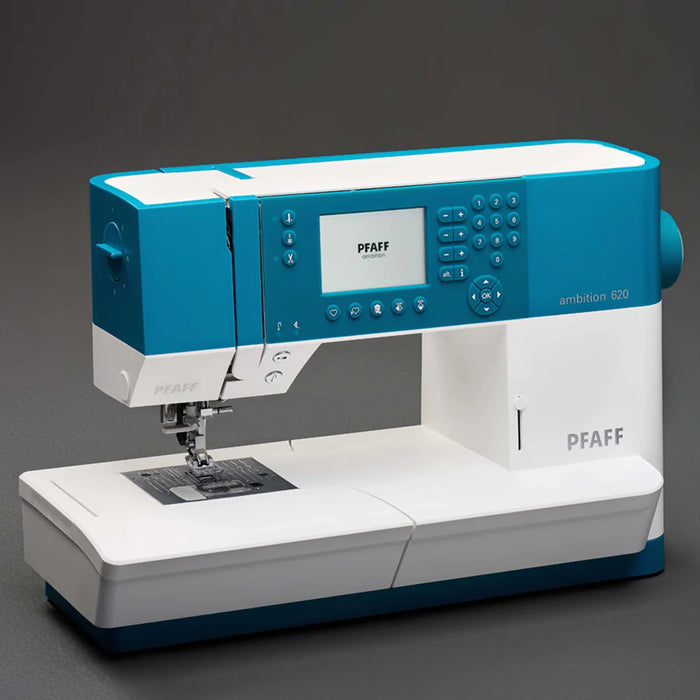 PFAFF sewing machine on a gray background