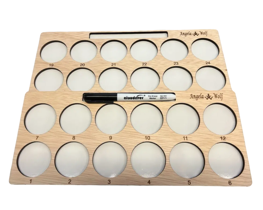 Angela Wolf Embroidery Thread Project Tray (AWLASERBEE)