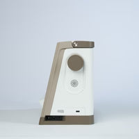 Decorative wall clock with wooden frame on a white background