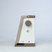 Decorative wall clock with wooden frame on a white background