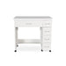 Arrow Alice 211 Sewing Cabinet in White shown closed with compact storage design and pull-out drawers