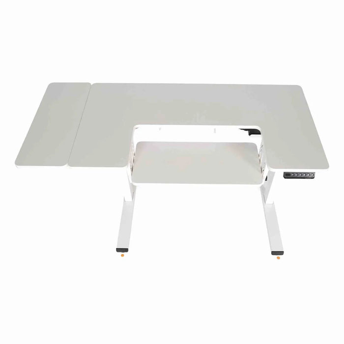 Top-down view of Arrow Eleanor Sewing Table 691 showing spacious U-shaped sewing platform and extension leaf.