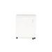 Closed Arrow Judy Sewing Cabinet 101 in White with compact footprint and locking casters for easy mobility and storage.