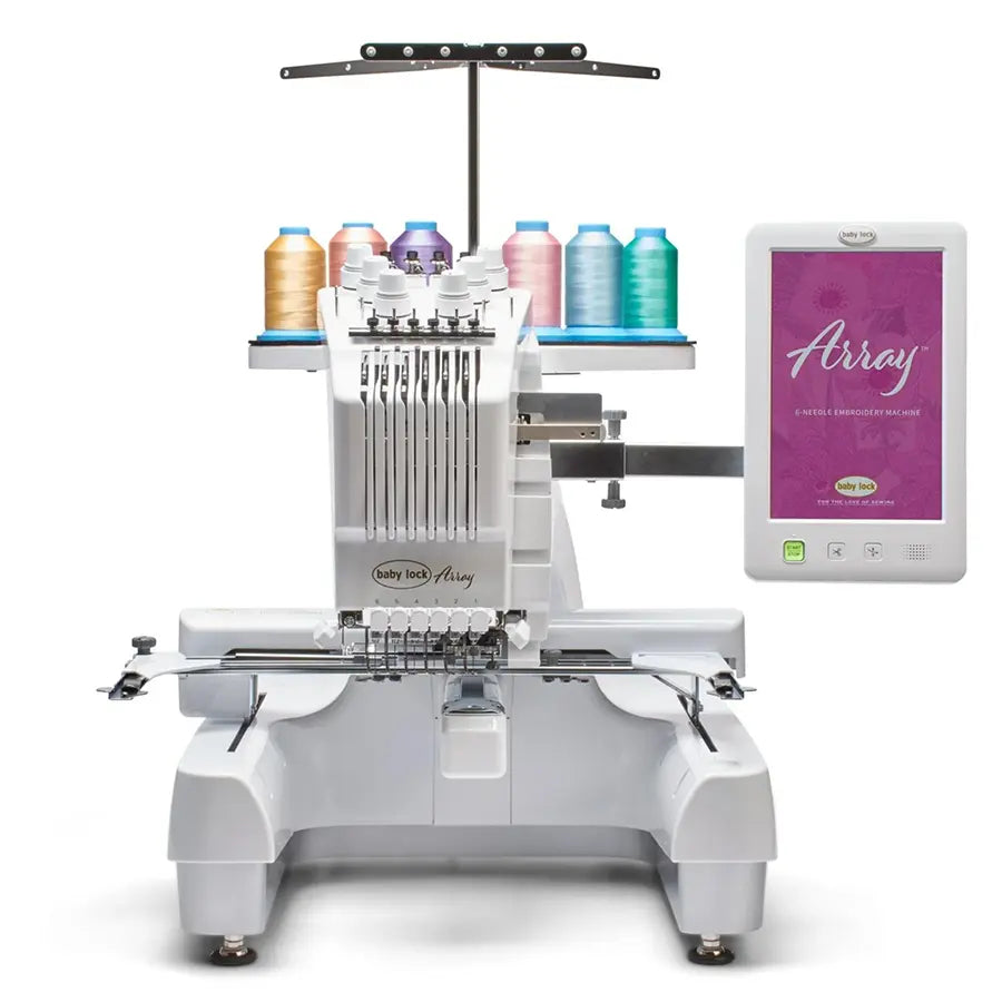 Baby Lock Array 6‑Needle Embroidery Machine | Free‑Arm, 7.9