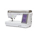 Baby Lock BLBA Ballad quilting machine angled right-side view featuring NeverMiss automatic needle threader and touchscreen.