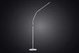 Daylight Slimline 4 floor lamp in brushed steel with ultra-slim LED light head, modern adjustable task lighting for sewing, crafting, and detailed work.