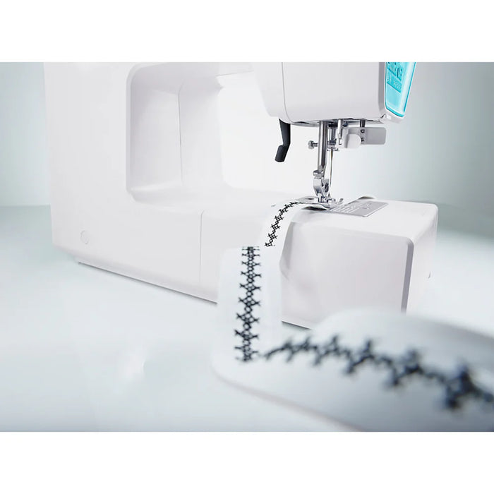 Sewing machine with a white background