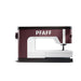 Sewing machine with 'PFAFF' branding on a white background