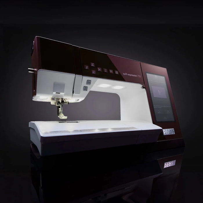 Sewing machine with a dark background