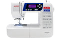 Janome 3160QOV Quilts of Valor computerized sewing machine front view with stitch selection panel and LED display