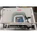 Underside view of Janome 712T treadle sewing machine with 9 5/8-inch mounting hole measurement for treadle cabinet installation.