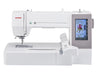 Janome Memory Craft 550E Limited Edition embroidery machine front view with touchscreen display and extra-large embroidery workspace.