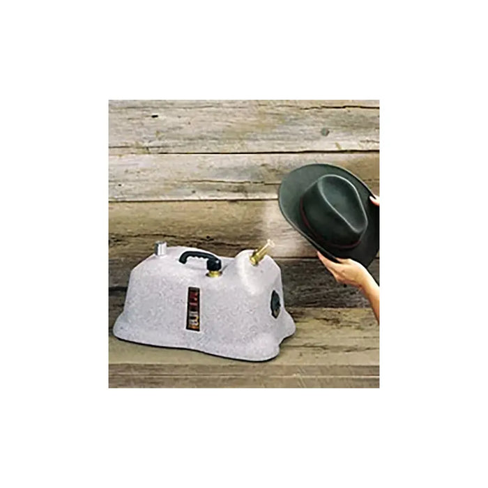 Jiffy J-4000H hat steamer being used to shape and refresh a fedora hat