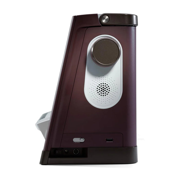 Smart doorbell with a speaker and camera on a white background