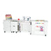 Kangaroo Aussie Sewing Cabinet K8611EL in White fully expanded with electric lift, sewing machine platform, and large crafting workspace.