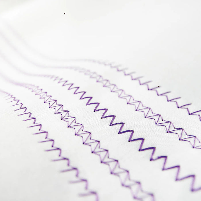 Zigzag pattern in purple on a white background
