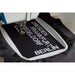 Close-up of Pfaff Creative Expect 350 embroidery hoop stitching detailed lettering design