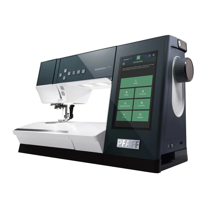 PFAFF sewing machine with digital display on a white background