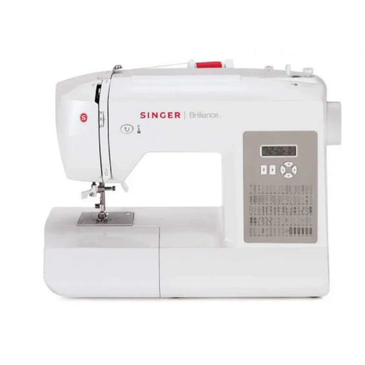 SINGER Brilliance 6180 computerized sewing machine front view with LCD screen and stitch selector