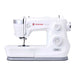 SINGER Elite ME457 mechanical sewing machine front view featuring heavy-duty metal frame and adjustable stitch controls