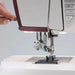 Husqvarna Viking Designer Topaz 65 sewing machine stitching thick fabric and leather with adjustable presser foot