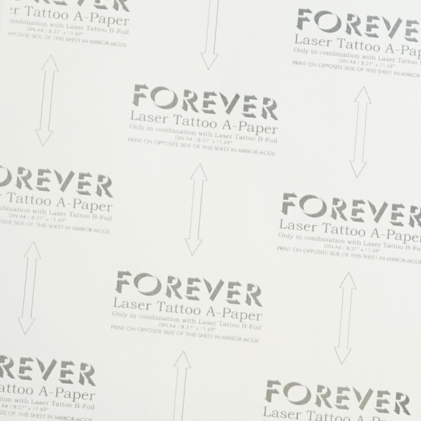 FOREVER LASER TATTOO PAPER -8.27" X 11.69"(A4)-100ct A&B [TATTOOPAPER-100, 6-B-2-1]